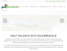 Tablet Screenshot of golfbreaks.ie